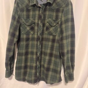 Roebuck & Co. Green Plaid Shirt